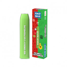 0mg Kandy Nurdz Bar Disposable Vape Pen 600 Puffs - Flavour: Red Energy & Watermelon