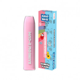 0mg Kandy Nurdz Bar Disposable Vape Pen 600 Puffs - Flavour: Rainbow B-Gum