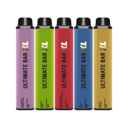 0mg Ultimate Bar XL Disposable Vape Device 3500 Puffs - Flavour: Strawberry Raspberry Cherry