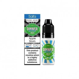 10mg Dinner Lady 10ml Flavoured Nic Salt - Flavour: Apple Sours