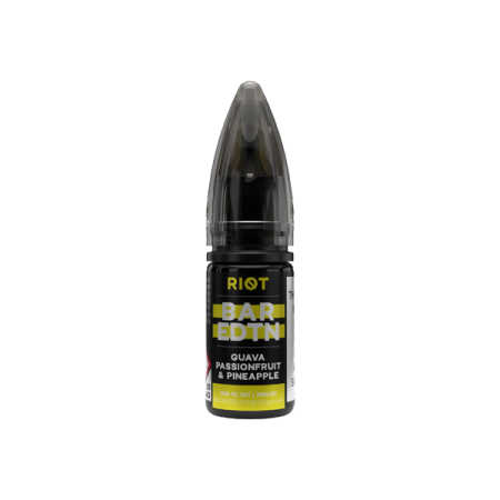 10mg Riot E-liquid BAR EDTN 10ml Nic Salts (50VG/50PG) - Flavour: Guava Passionfruit & Pineapple