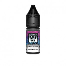10mg Ultimate Puff Salts On Ice 10ml Flavoured Nic Salts (50VG/50PG) - Flavour: Grape & Strawberry