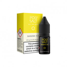 11mg Pod Salt - Flavoured 10ml Nicotine Salt (50VG/50PG) - Flavour: Banana Ice