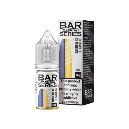 10mg Bar Series Blends 10ml Nic Salts (50VG/50PG) - Flavour: Blueberry Ice X Mango Ice