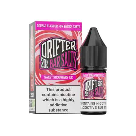 20mg Drifter Bar Salts 10ml (50VG/50PG) - Flavour: Sweet Strawberry Ice