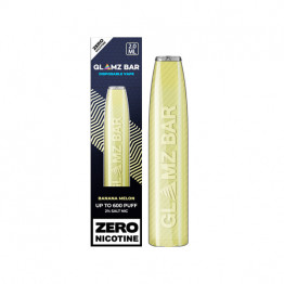 0mg Glamz Bar Disposable Vape Pen 600 Puffs - Flavour: Banana Melon
