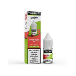 10mg Podbar Salts 10ml Refill Nic Salts (60VG/40PG) - Flavour: Watermelon Ice