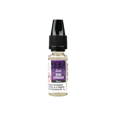 10mg Bear Flavours Vape 10ml Nic Salts (50VG/50PG) - Flavour: Bena Lemonade