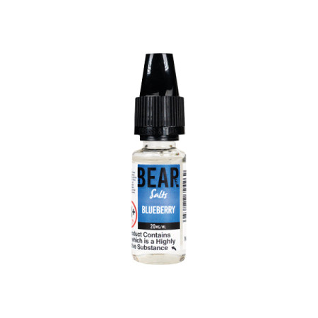 10mg Bear Flavours Vape 10ml Nic Salts (50VG/50PG) - Flavour: Blueberry