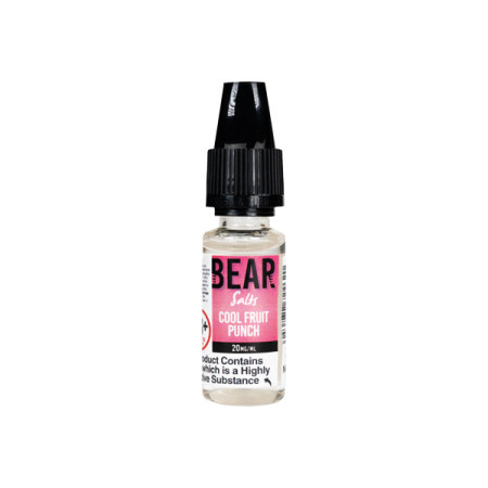 10mg Bear Flavours Vape 10ml Nic Salts (50VG/50PG) - Flavour: Cool Fruit Punch