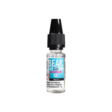 10mg Bear Flavours Ice 10ml Nic Salts (50PG/50VG) - Flavour: Watermelon Ice