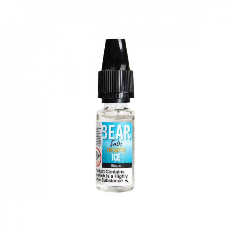 10mg Bear Flavours Ice 10ml Nic Salts (50PG/50VG) - Flavour: Pineapple Ice