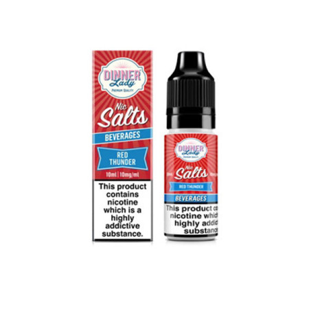 10mg Dinner Lady 10ml Nic Salts (50VG/50PG) - Flavour: Red Thunder