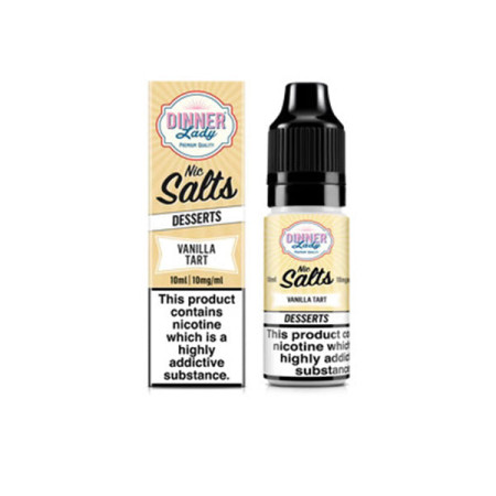 10mg Dinner Lady 10ml Nic Salts (50VG/50PG) - Flavour: Vanilla Tart