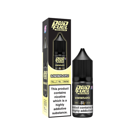 10mg Pod Fuel 10ml Nic Salt (50VG/50PG) - Flavour: Bananaverse