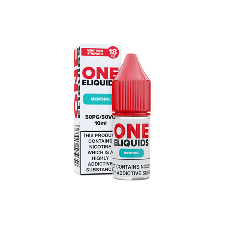 18mg One E-Liquids Flavoured Nic Shot 10ml (50VG/50PG) - Flavour: Menthol