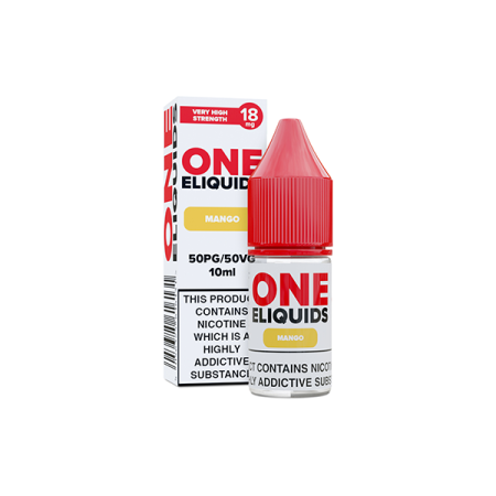 18mg One E-Liquids Flavoured Nicotine E-Liquid 10ml (50VG/50PG) - Flavour: Mango