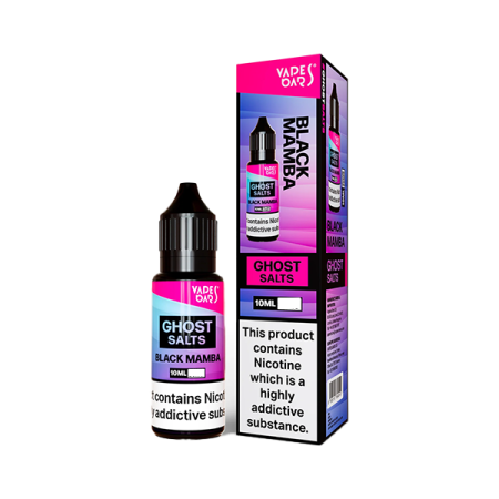 20mg Ghost Salts By Vapes Bars Nic Salts 10ml (50VG/50PG) - Flavour: Black Mamba