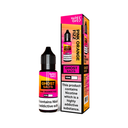 20mg Ghost Salts By Vapes Bars Nic Salts 10ml (50VG/50PG) - Flavour: Pink Orange Fizz