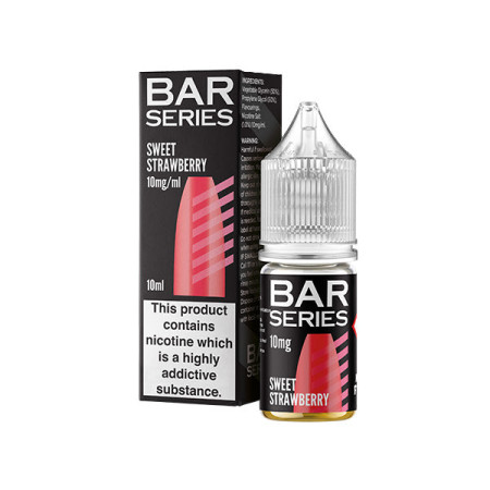 10mg Bar Series 10ml Nic Salts (50VG/50PG) - Flavour: Sweet Strawberry