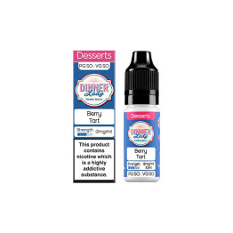 12mg Dinner Lady 50:50 Desserts 10ml Nic Salts (50VG/50PG) - Flavour: Berry Tart