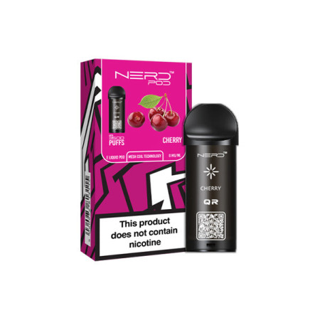 0mg Nerd Pod Replacement Pod 3500 Puffs - Flavour: Cherry