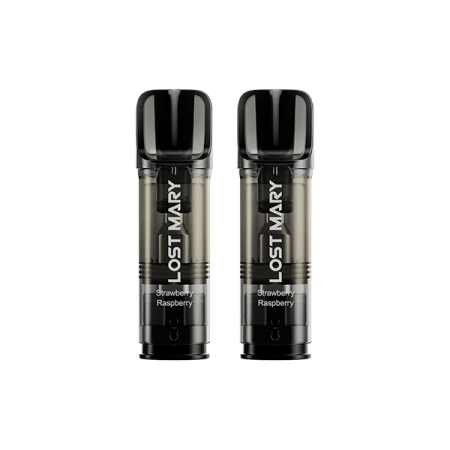 20mg Lost Mary Tappo Replacement Prefilled Pods 2ml 1200 Puffs - 2 Pcs - Flavour: Strawberry Raspberry