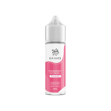 0mg EFFIN Juice 50ml Shortfill (50VG/50PG) - Flavour: Strawberry Ice Cream