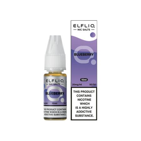 10mg ELFLIQ By Elf Bar 10ml Nic Salt (50VG/50PG) - Flavour: Blueberry