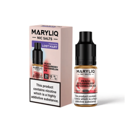 10mg MARYLIQ Nic Salt By Lost Mary 10ml (50VG/50PG) - Stoptober Special Offer! - Flavour: Peach Strawberry Watermelon Ice 10mg MARYLIQ Nic Salt By Lost Mary 10ml (50VG/50PG) - Stoptober Special Offer! - Flavour: Peach Strawberry Watermelon Ice