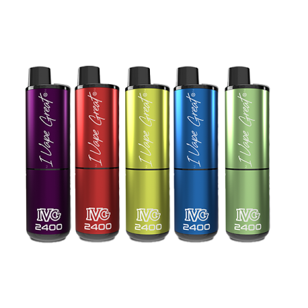 20mg IVG 2400 4 in 1 Pod Rechargeable Vape Kit 2400 Puffs - Flavour: Fizzy Cherry