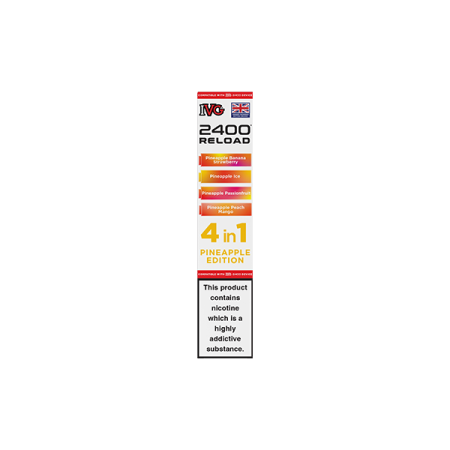 20mg IVG 2400 Reload Multi Edition Prefilled Pods 2ml 2400 Puffs - 4 Pcs - Flavour: Pineapple Edition