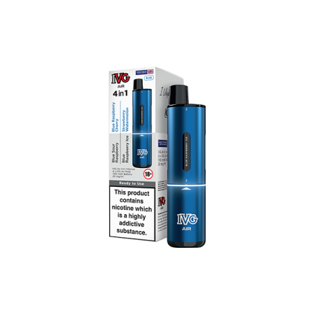 20mg I VG Air 4 in 1 Rechargeable Pod Vape Kit 2400 Puffs - Edition: Blue