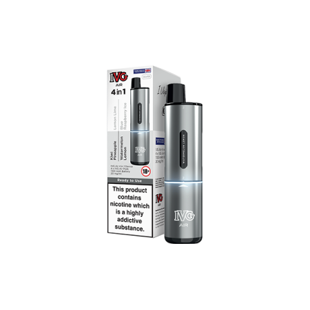 20mg I VG Air 4 in 1 Rechargeable Pod Vape Kit 2400 Puffs - Edition: Silver