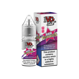 20mg IVG Bar Favourites 10ml Nic Salts (50VG/50PG) - Flavour: Strawberry Watermelon Bubblegum