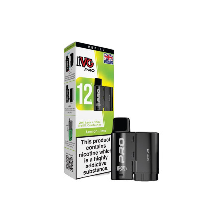20mg I VG Pro 12 Refill Pod Pack 10000 Puffs - Flavour: Lemon Lime
