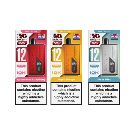 20mg IVG Smart Max Pod Vape Kit 10000 Puffs - Flavour: Blue Raspberry