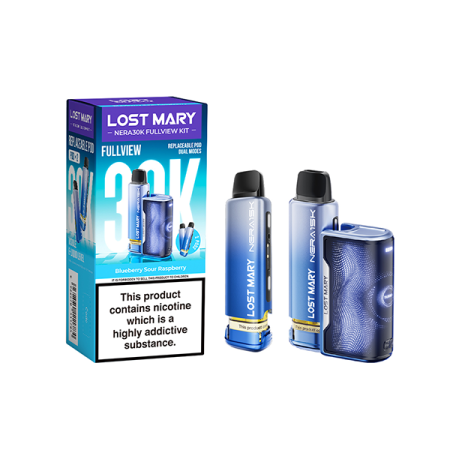 20mg LOST MARY Nera 30K Prefilled Pod Vape Kit - 30000 Puffs - Flavour: Blueberry Sour Raspberry