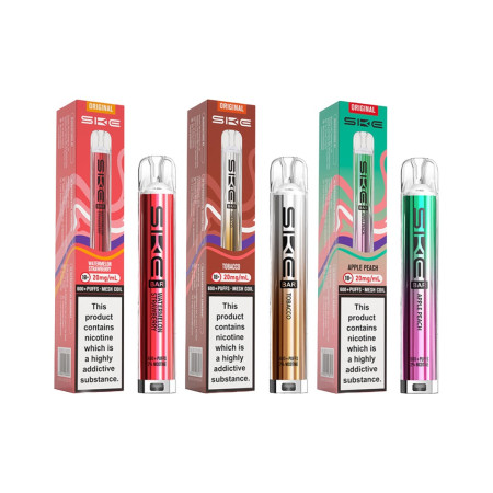 20mg SKE Bar 600 Rechargeable Prefilled Pod Vape Kit - Flavour: Banana Ice