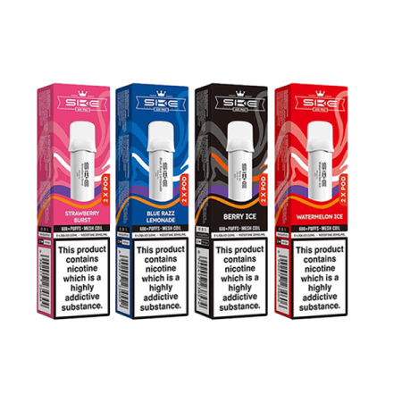 20mg SKE Crystal Pro Replacement Prefilled Pods 2ml 1200 Puffs - 2 Pcs - Flavour: Strawberry Burst