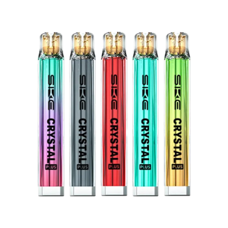 20mg SKE Crystal Plus 11W Pod Vape Kit + 1 Pod - Color: Aurora Red/Blue - Blueberry Sour Raspberry