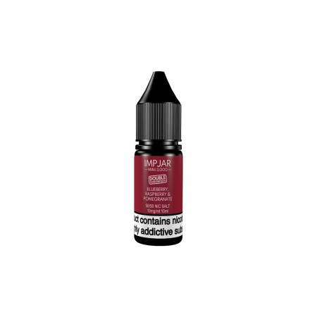 10mg Imp Jar Mini 3000 Double Concentrate 10ml Nic Salt (50VG/50PG) - Flavour: Blueberry Raspberry & Pomegranate