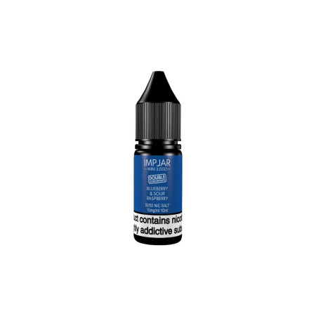 10mg Imp Jar Mini 3000 Double Concentrate 10ml Nic Salt (50VG/50PG) - Flavour: Blueberry & Sour Raspberry