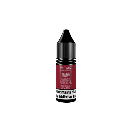 20mg Imp Jar Mini 3000 Double Concentrate 10ml Nic Salt (50VG/50PG) - Flavour: Blueberry Raspberry & Pomegranate