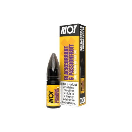 5mg RIOT X 10ml Nic Salts by Riot Squad (50VG/50PG) - Flavour: Blackcurrant Passionfruit