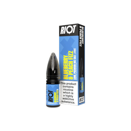 10mg RIOT X 10ml Nic Salts by Riot Squad (50VG/50PG) - Flavour: Blueberry Peach Fizz