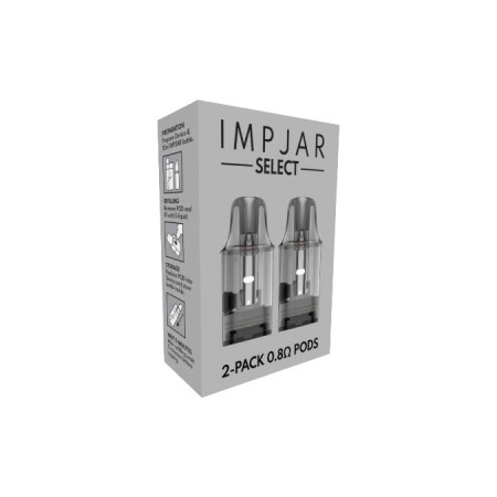 Imp Jar Select Replacement Pods 2ml - 2 Pcs (0.8Ohm) Imp Jar Select Replacement Pods 2ml - 2 Pcs (0.8Ohm)