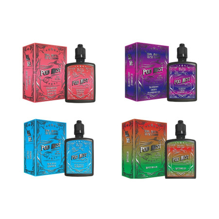 0mg Pod Mist Midfill 40ml Shortfill (50VG/50PG) - Flavour: Strawberry Ice