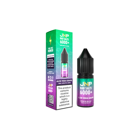 20mg JNP 6000+ Bar Salts 10ml (50VG/50PG) - Flavour: Aloe Vera Grape