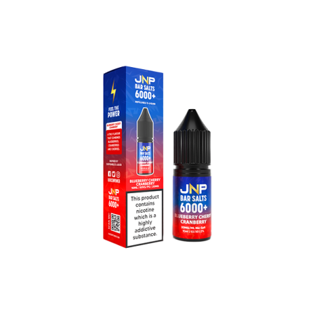 20mg JNP 6000+ Bar Salts 10ml (50VG/50PG) - Flavour: Blueberry Cherry Cranberry